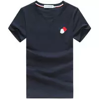 moncler cotton jersey t-shirt 3 badge blue